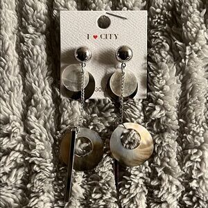 Silver and Gold Dangle Earrings